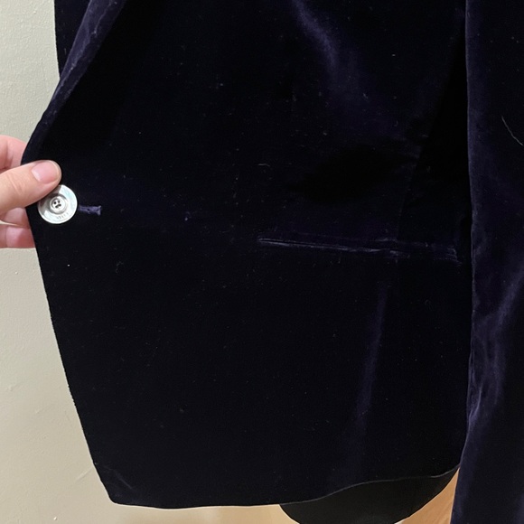 Karen Millen Deep Blue Velvet Dress with Chain Accent - Picture 16 of 16